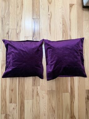 Plush Velvet Throw Pillow Covers (pillow inserts included) - Deep Purple